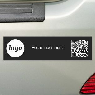 Simple Logo and Text Business QR Code Promotional Car Magnet