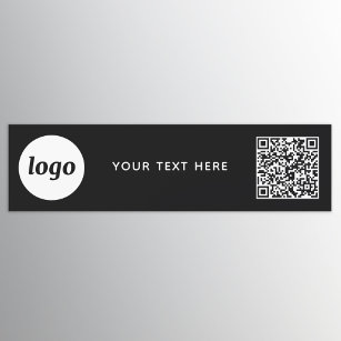 Simple Logo and Text Business QR Code Promotional Car Magnet