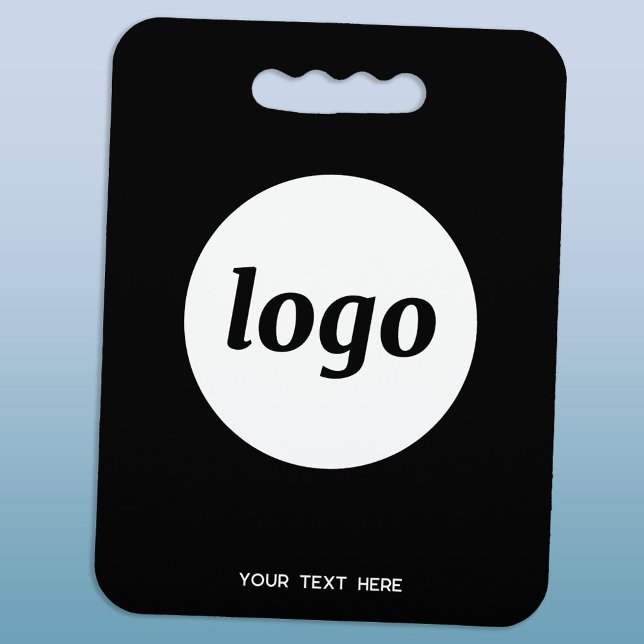 Simple Logo and Text Business Seat Cushion (Logo with custom text business promotional stadium seat cushion)