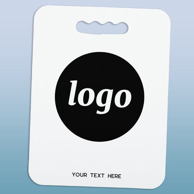 Simple Logo and Text Business Seat Cushion (Logo with custom text business promotional stadium seat cushion)