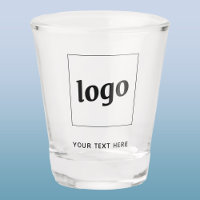 Simple Logo and Text Business Shot Glass
