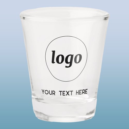 Simple Logo and Text Business Shot Glass