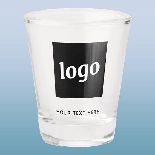 Simple Logo and Text Business Shot Glass