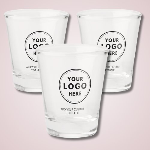 Simple Logo and Text Business Shot Glass