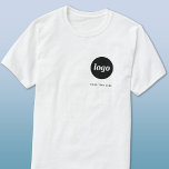 Simple Logo and Text Business T-Shirt<br><div class="desc">Simple logo and custom text business t-shirt.  Replace the logo and text with your own to customize.  Wear them yourself,  give them to your employees and co-workers,  sell them to customers and clients or give them away as promotional material to inspire customer loyalty.</div>