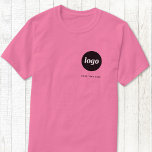 Simple Logo and Text Business T-Shirt<br><div class="desc">Simple logo and custom text business t-shirt.  Replace the logo and text with your own to customize.  Wear them yourself,  give them to your employees and co-workers,  sell them to customers and clients or give them away as promotional material to inspire customer loyalty. Great for uniforms or team events.</div>