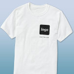 Simple Logo and Text Business T-Shirt<br><div class="desc">Simple logo and custom text business t-shirt.  Replace the logo and text with your own to customize.  Wear them yourself,  give them to your employees and co-workers,  sell them to customers and clients or give them away as promotional material to inspire customer loyalty.</div>