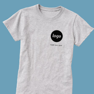Simple Logo and Text Business T-Shirt