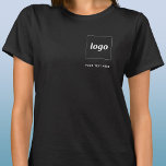 Simple Logo and Text Business T-Shirt<br><div class="desc">Simple logo and custom text business t-shirt.  Replace the logo and text with your own to customize.  Wear them yourself,  give them to your employees and co-workers,  sell them to customers and clients or give them away as promotional material to inspire customer loyalty.</div>