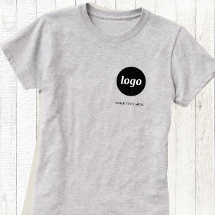 Simple Logo and Text Business T-Shirt