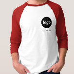 Simple Logo and Text Business T-Shirt<br><div class="desc">Simple logo and custom text business t-shirt.  Replace the logo and text with your own to customize.  Wear them yourself,  give them to your staff,  employees and co-workers as uniform,  sell them to customers and clients or give them away as promotional products to inspire customer loyalty.</div>