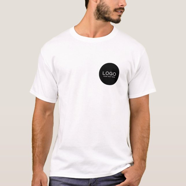 Simple Logo and Text Business T-Shirt (Front)