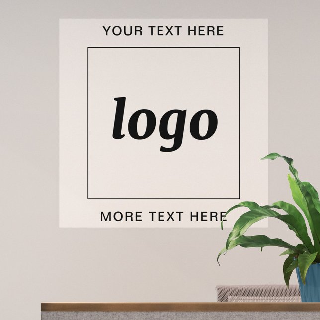 Simple Logo and Text Business Wall Decal (Simple logo with text wall decal)