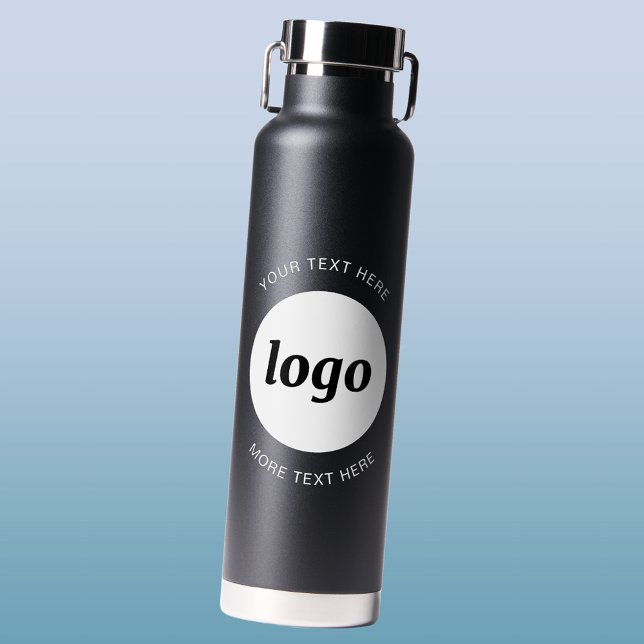 Simple Logo and Text Business Water Bottle (Logo with text business promotional water bottle)
