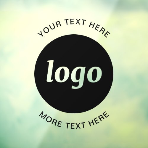 Simple Logo and Text Business Window Cling