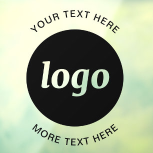 Simple Logo and Text Business Window Cling