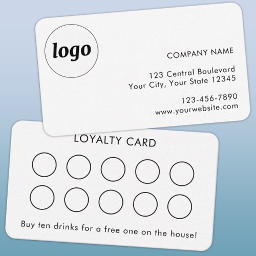 Simple Logo and Text Customer Loyalty Card