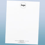 Simple Logo and Text Professional Letterhead<br><div class="desc">Simple minimalist logo and custom text to give your business a professional look.  Replace the logo  and text with your own to customize.</div>