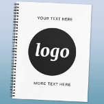 Simple Logo and Text Promotional Business Planner<br><div class="desc">Simple logo and custom text design to foster brand loyalty and promote your small business. Replace the logo with your own, and change or delete the top and lower text on the front to customize. Perfect for using in your business, for promotional purposes and to give to employees, customers and...</div>