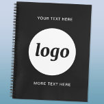 Simple Logo and Text Promotional Business Planner<br><div class="desc">Simple logo and custom text design to foster brand loyalty and promote your small business. Replace the logo with your own, and change or delete the top and lower text on the front to customize. Perfect for using in your business, for promotional purposes and to give to employees, customers and...</div>