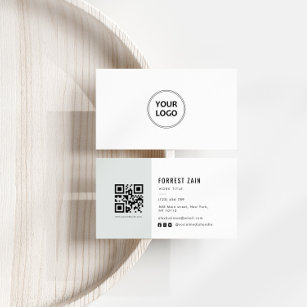 simple logo black white business card