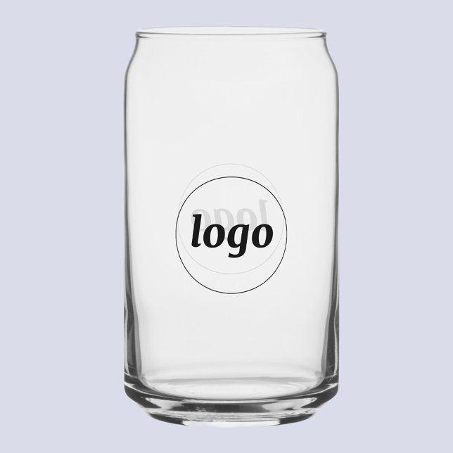 Simple Logo Branded Promotional Business Can Glass (Simple logo business branding promotional stemless can glass tumbler)