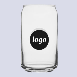 Simple Logo Branded Promotional Business Can Glass