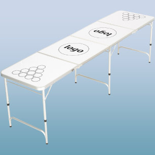 Simple Logo Branding Business Promotional Beer Pong Table