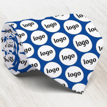 Simple Logo Business Blue Neck Tie