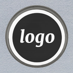 Simple Logo Business Branding Gunmetal Finish Lapel Pin
