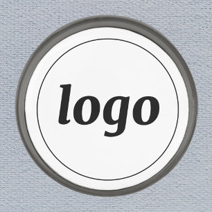 Simple Logo Business Branding Gunmetal Finish Lapel Pin