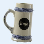 Simple Logo Business Branding Promotional Beer Stein<br><div class="desc">Showcase your brand with this sleek, minimalist logo design for professional visibility. Replace the logo with your own to customize. Featuring a clean modern layout that highlights your logo, it’s ideal for offices, corporate events, trade show giveaways, conferences, a cafe, diner or restaurant and for everyday brand presence. A simple,...</div>