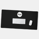 Simple Logo Business Branding Promotional Desk Mat<br><div class="desc">Simple logo design to foster brand loyalty and promote your small business.  Replace the logo with your own and change the background color in the Design Tool to customize.</div>