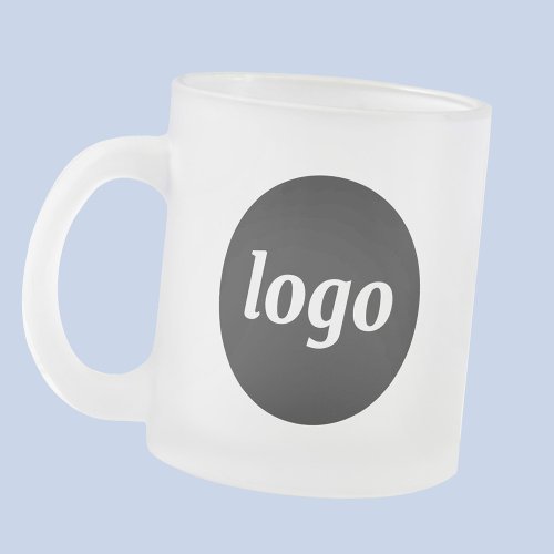 Simple Logo Business Branding Promotional Frosted Glass Coffee Mug