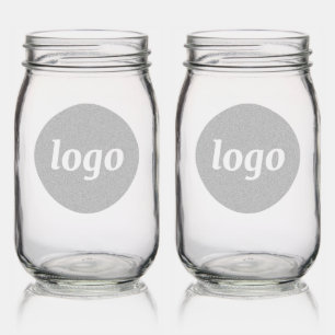 Simple Logo Business Branding Promotional Mason Jar