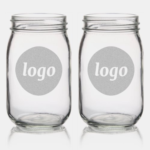 Simple Logo Business Branding Promotional Mason Jar