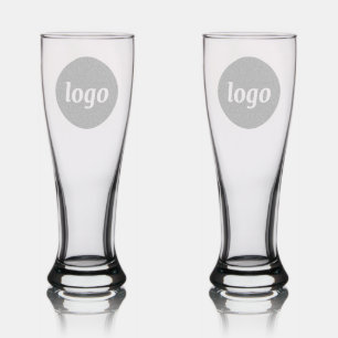 Simple Logo Business Branding Promotional Pilsner Glass