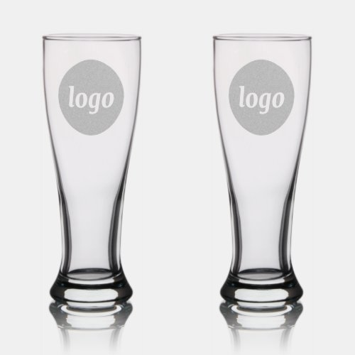 Simple Logo Business Branding Promotional Pilsner Glass