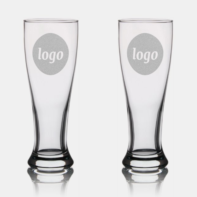Simple Logo Business Branding Promotional Pilsner Glass (Glassware)
