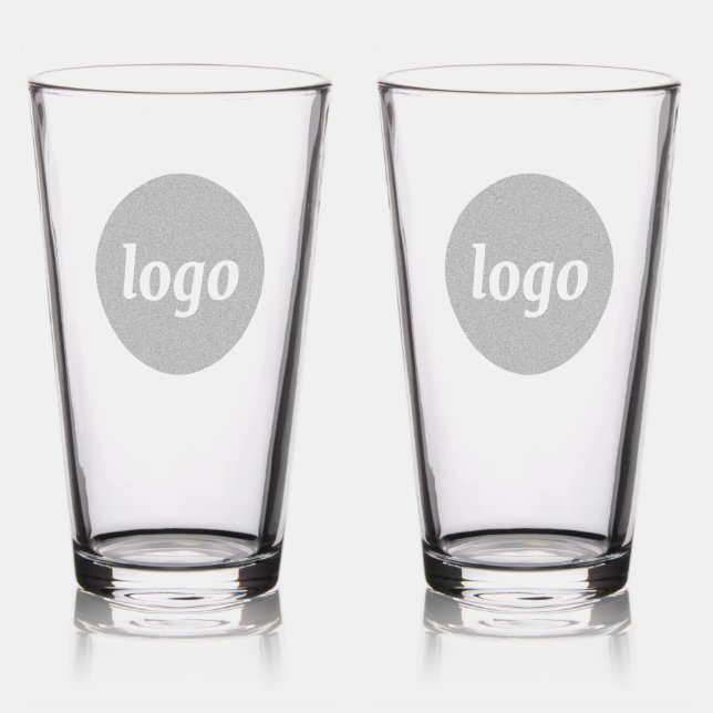 Simple Logo Business Branding Promotional Pint Glass (Glassware)