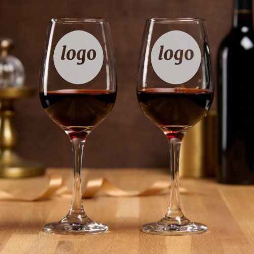 Simple Logo Business Branding Promotional Wine Glass