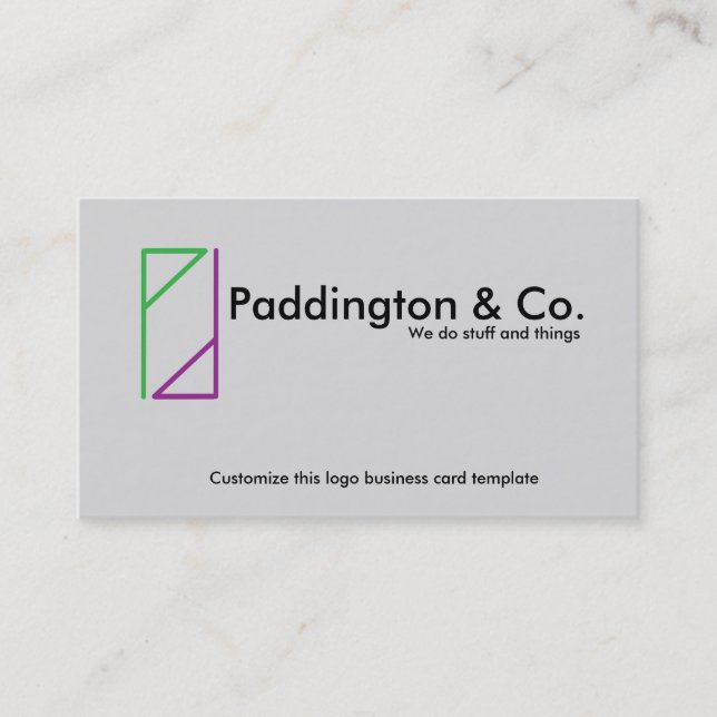 Simple Logo Business Card Template (Front)