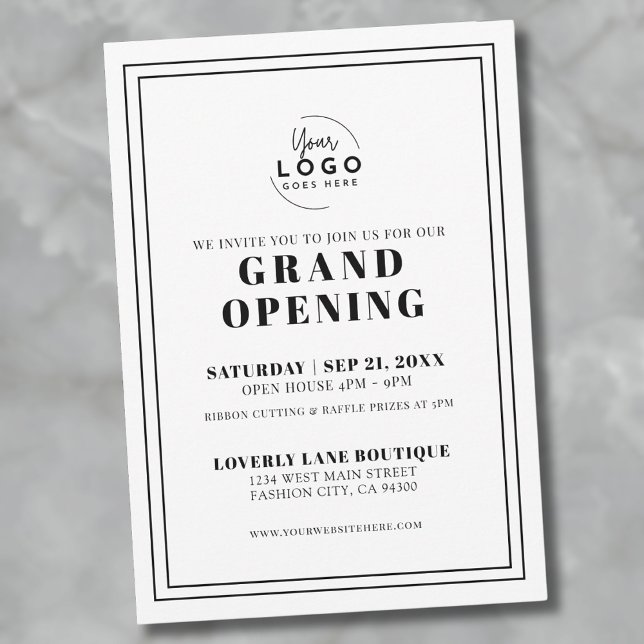 Simple Logo Business Grand Opening Invitation (Simple Logo Business Grand Opening Invitation)