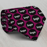 Simple Logo Business Neck Tie<br><div class="desc">Simple logo design to foster brand loyalty and promote your small business.  Replace the logo with your own and change the background color in the Design Tool to customize.</div>