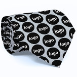 Simple Logo Business Neck Tie<br><div class="desc">Simple logo design to foster brand loyalty and promote your small business.  Replace the logo with your own and change the background color in the Design Tool to customize.</div>