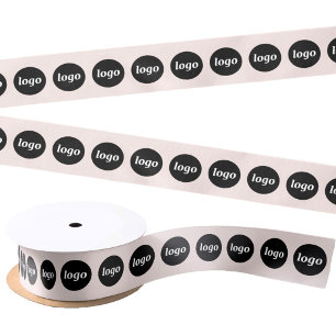 Simple Logo Business Packaging Blush Pink Satin Ribbon