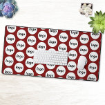 Simple Logo Business Pattern Burgundy Red Desk Mat<br><div class="desc">Simple logo design to foster brand loyalty and promote your small business.  Replace the logo with your own and change the background color in the Design Tool to customize.</div>