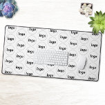 Simple Logo Business Pattern Desk Mat<br><div class="desc">Simple logo design to foster brand loyalty and promote your small business.  Replace the logo with your own and change the background color in the Design Tool to customize.</div>