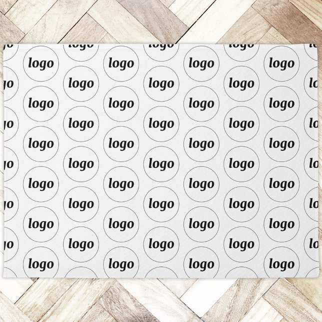 Simple Logo Business Pattern Doormat (Logo pattern business promotional doormat)