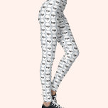 Simple Logo Business Pattern Powder Blue Leggings<br><div class="desc">Simple logo pattern design to foster brand loyalty and promote your small business.  Replace the logo with your own and change the background color in the Design Tool to customize.</div>